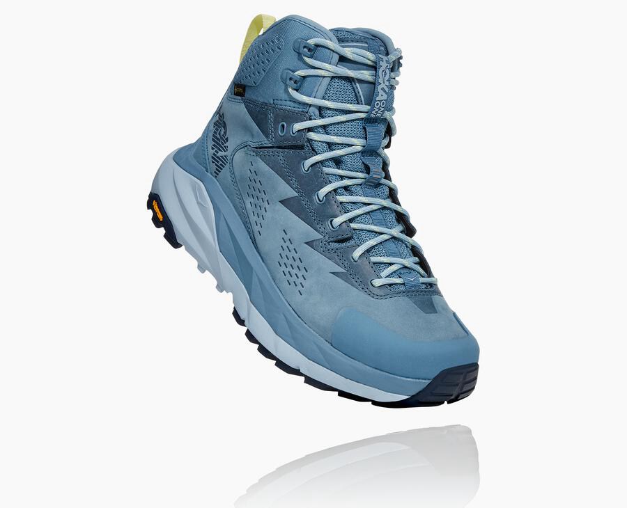 Hiking Boots Womens - Hoka One One Kaha GORE-TEX - Blue - QMWUXCO-08